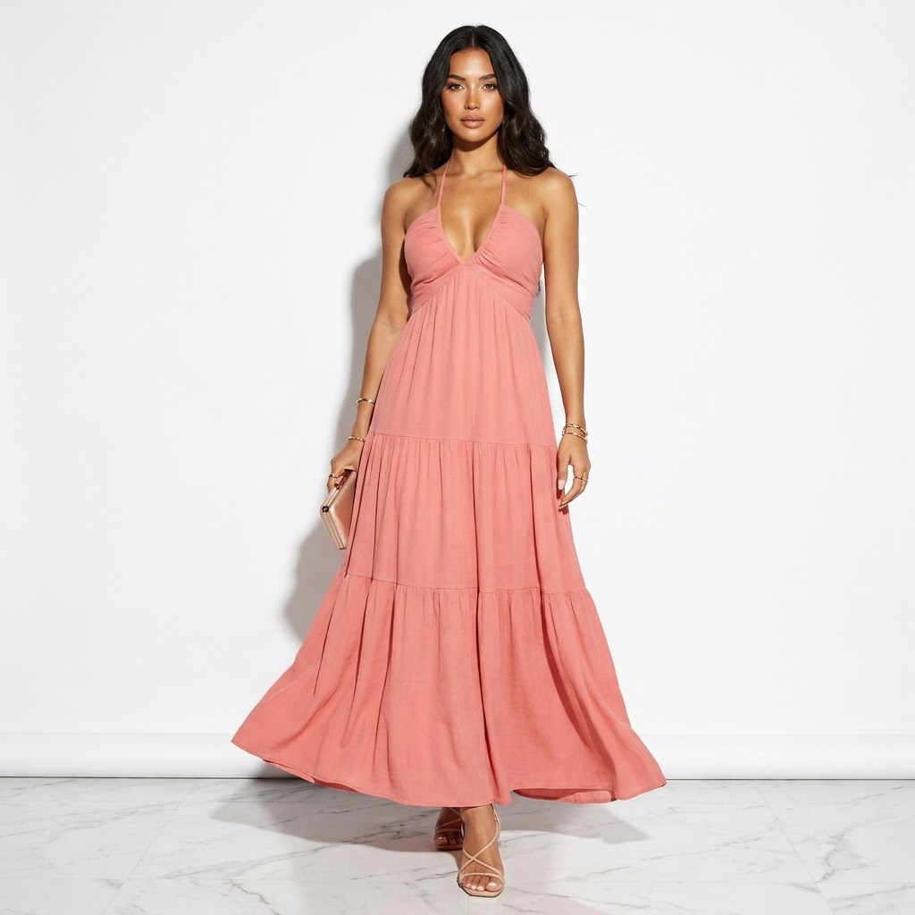 Moonlit Halter Dress