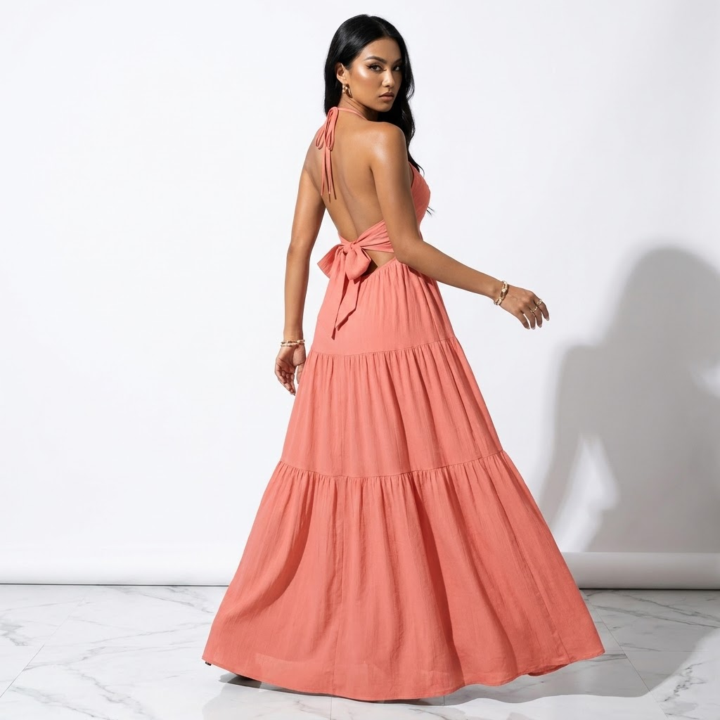 Moonlit Halter Dress